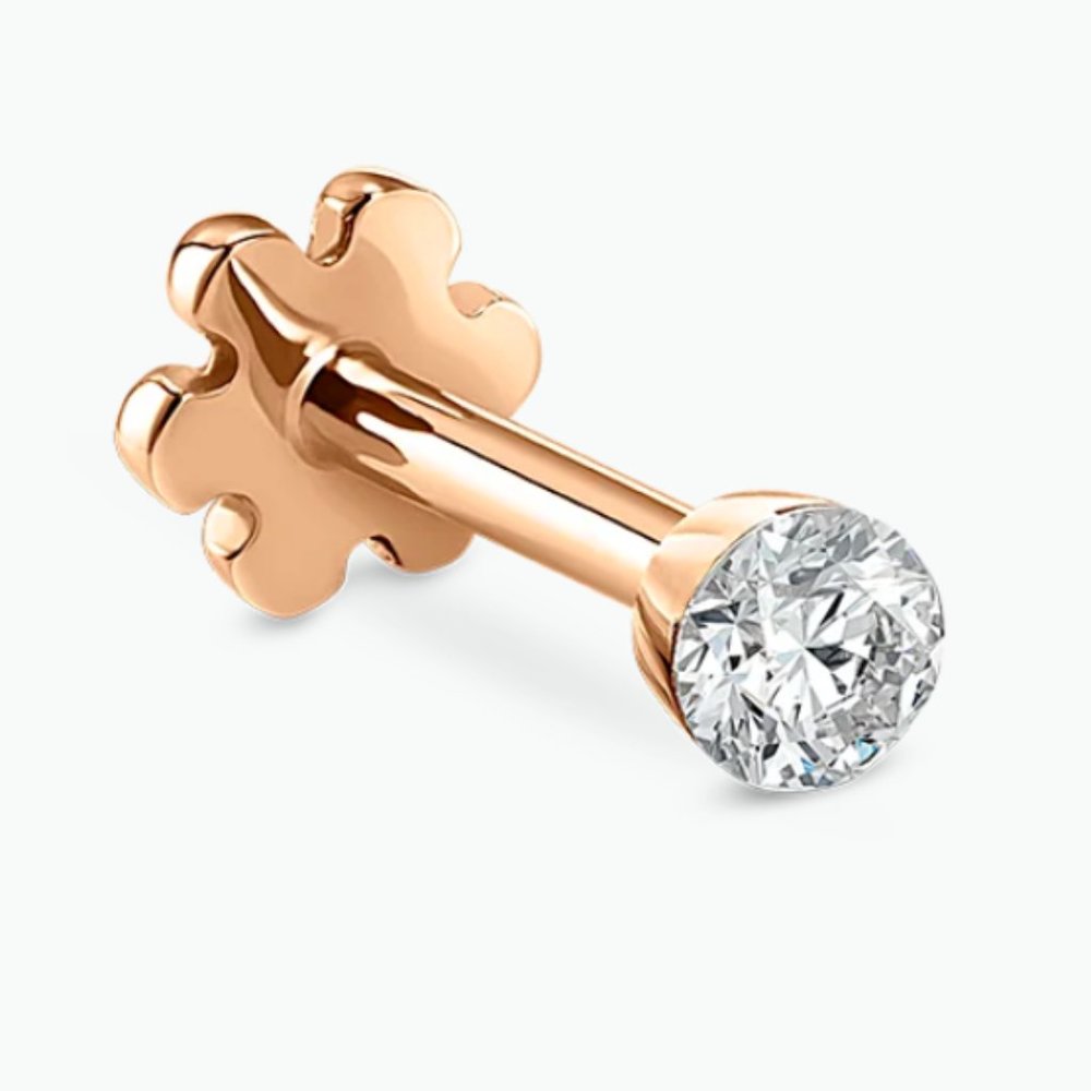 Maria Tash Set Diamond Threaded Stud Earring (Set of 2)